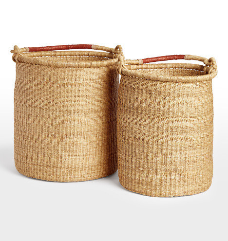 Natural Woven Tall Baskets Item # E2142 | Rejuvenation
