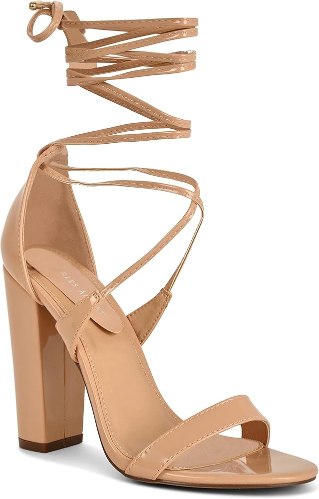 Charles Albert Women’s Criss-Cross Strappy Gladiator Dressy Lace Up High Heeled Open Toe Dress ... | Amazon (US)