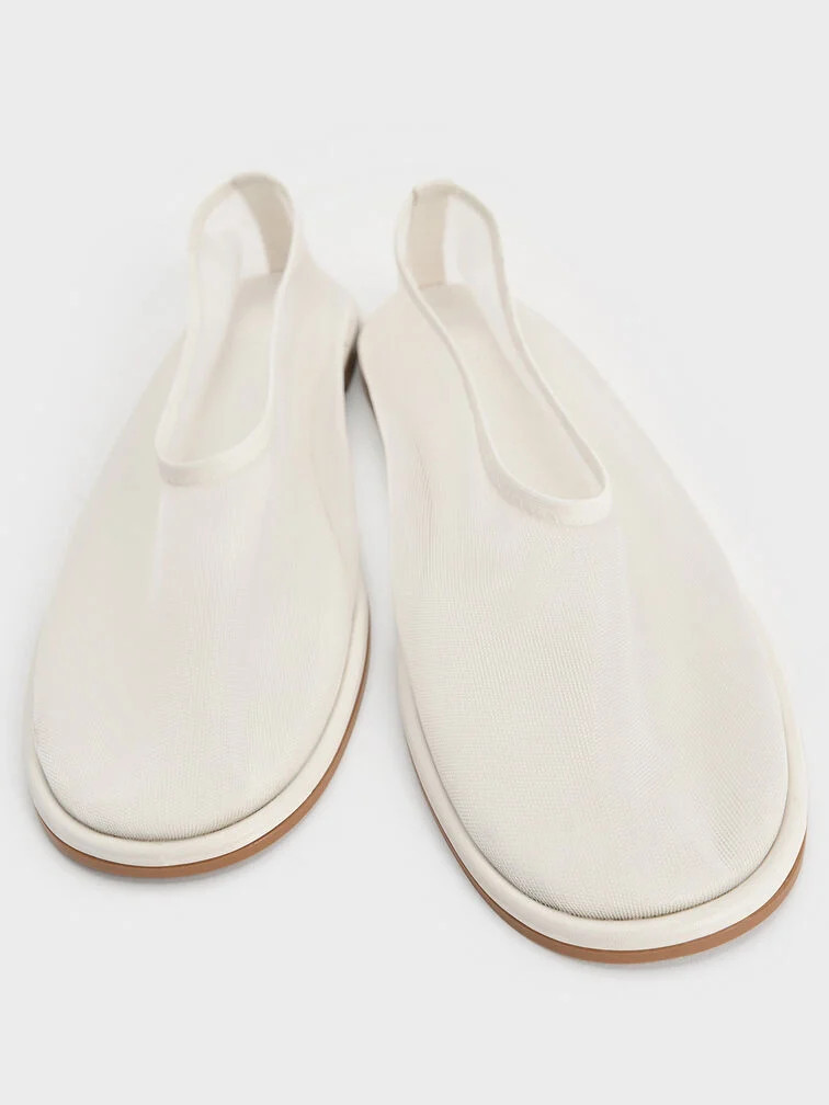 White Mesh Ballet Flats | CHARLES & KEITH UK | Charles & Keith UK