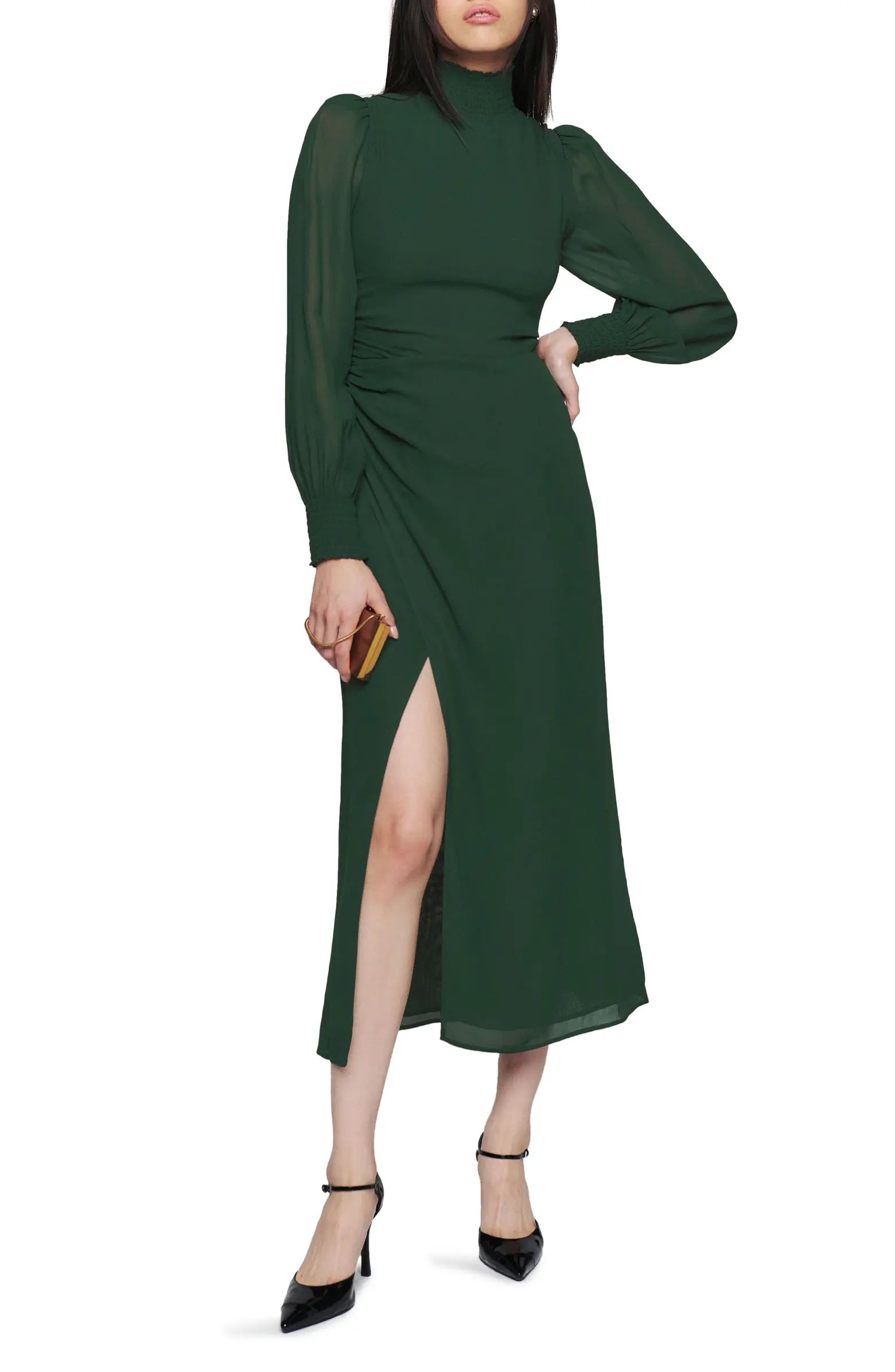 Reformation Aude Long Sleeve Midi Dress | Nordstrom | Nordstrom
