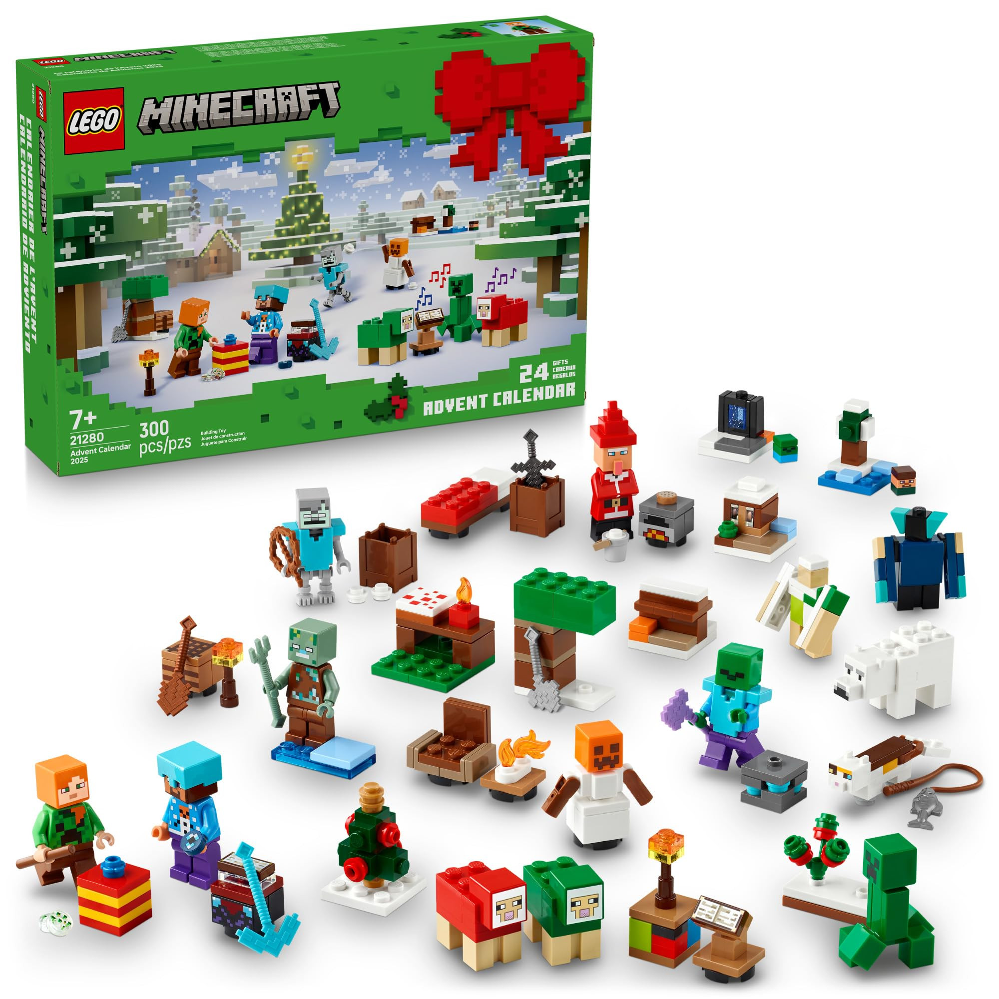 LEGO Minecraft Advent Calendar 2025 Building Toy - Kids Holiday Countdown Set for Boys & Girls, A... | Amazon (US)