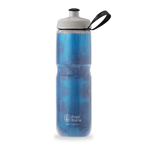 Polar Bottle Gym Sport Insulated Water Bottle - BPA-Free, Sport & Bike Squeeze Bottle with Handle (Fly Dye - Electric Blue, 24 oz), LDPE, TPU | Amazon (US)