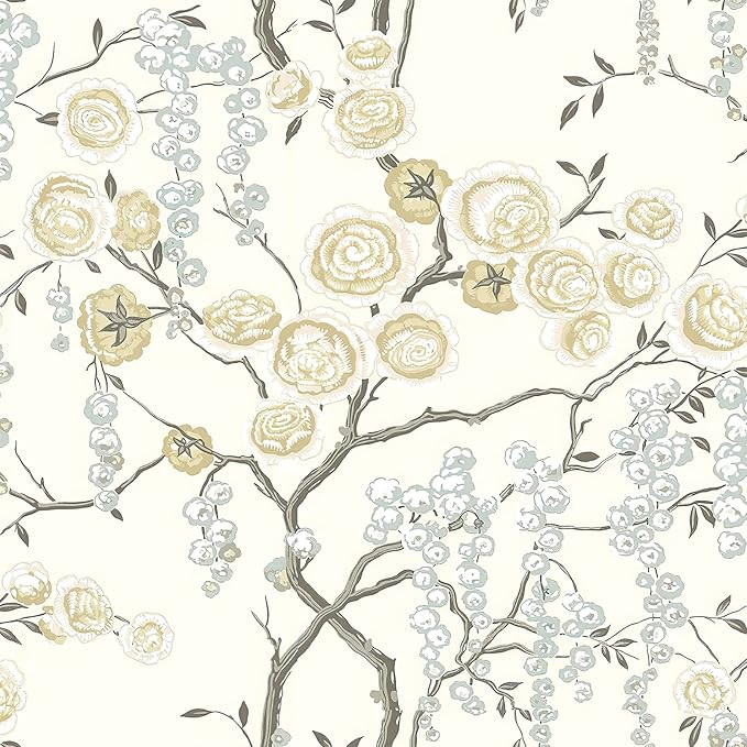 Orainege Floral Peel and Stick Wallpaper Vintage Floral Contact Paper 17.7inch×118.1inch Beige F... | Amazon (US)
