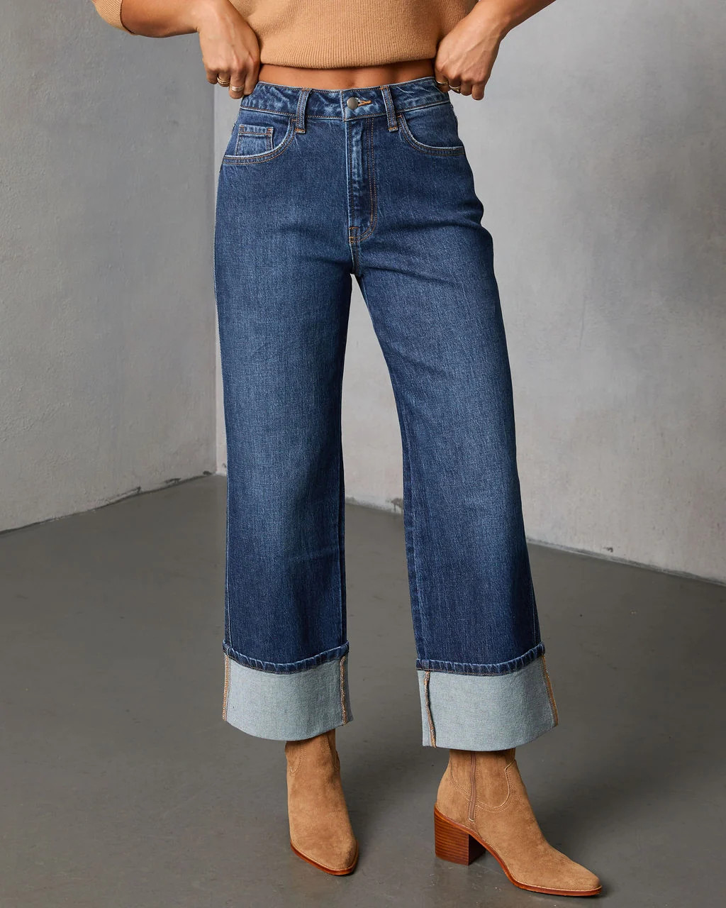 Ashland Stretch High Rise Straight Leg Jeans Medium Wash / 26 | VICI