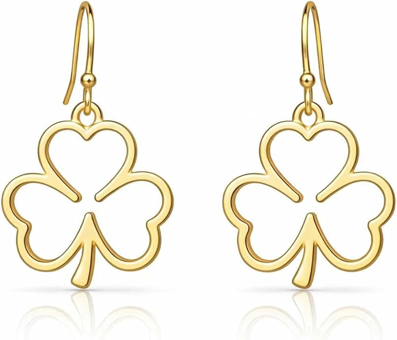 St Patricks Day Earrings for Women,Shamrock Clover Gold Dangle Earrings Saint Patricks Day Access... | Amazon (US)