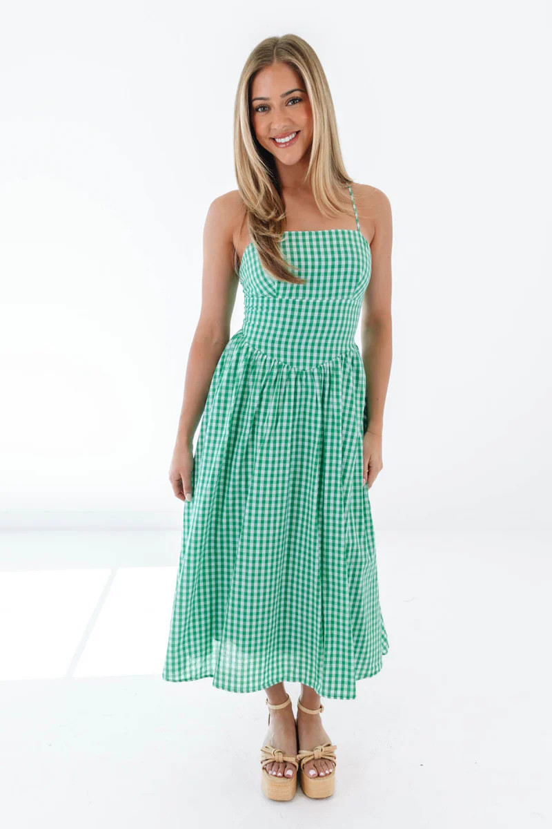 Luck's On Your Side Midi Dress - Green | The Impeccable Pig