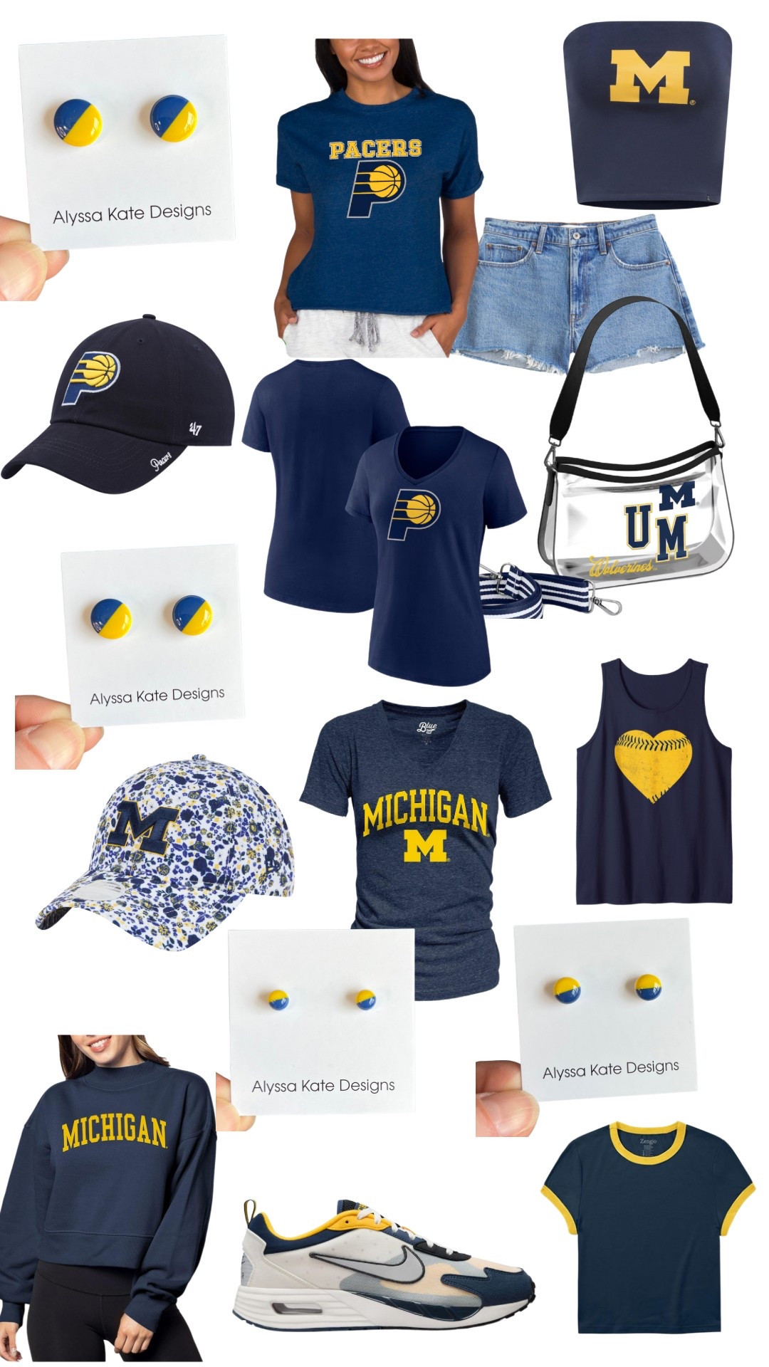 Game day style inspo for your yellowand navy Alyssa Kate Designs studs!

#LTKActive #LTKStyleTip #LTKSeasonal