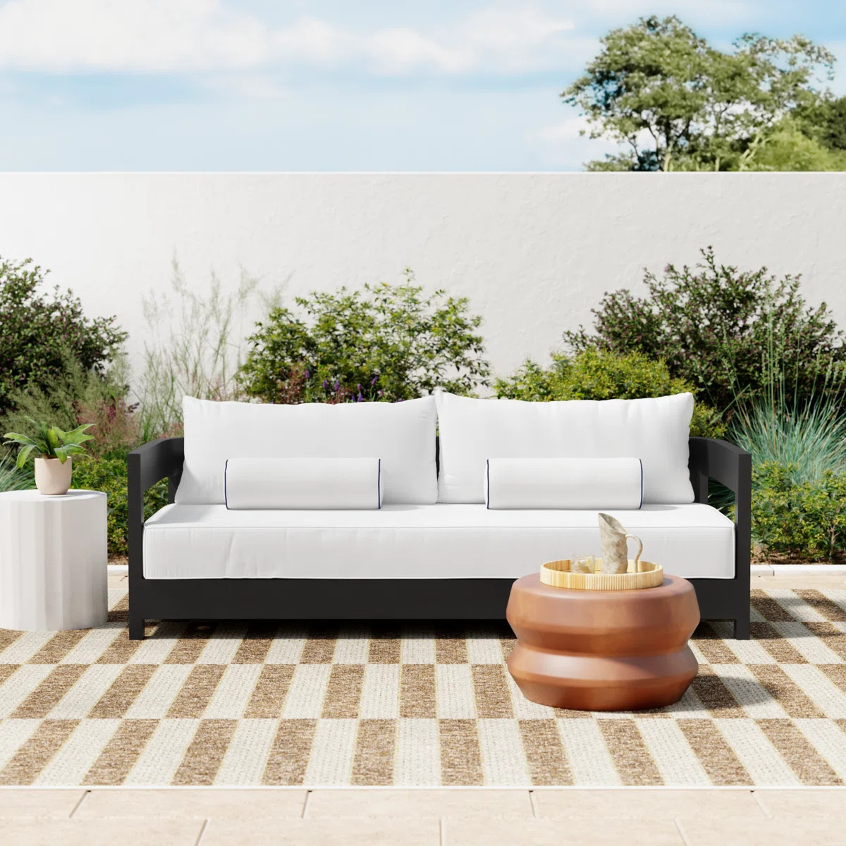 Everlee 80'' Metal Outdoor Sofa with Sunbrella® Cushions | Wayfair North America