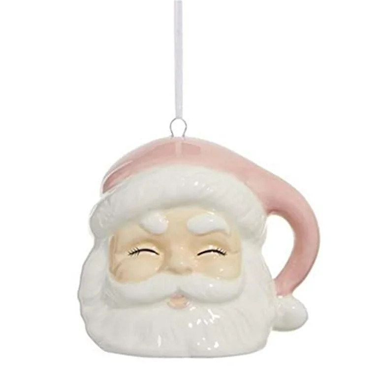RAZ Imports Pink Santa Ornament, 3.5 inches - Walmart.com | Walmart (US)