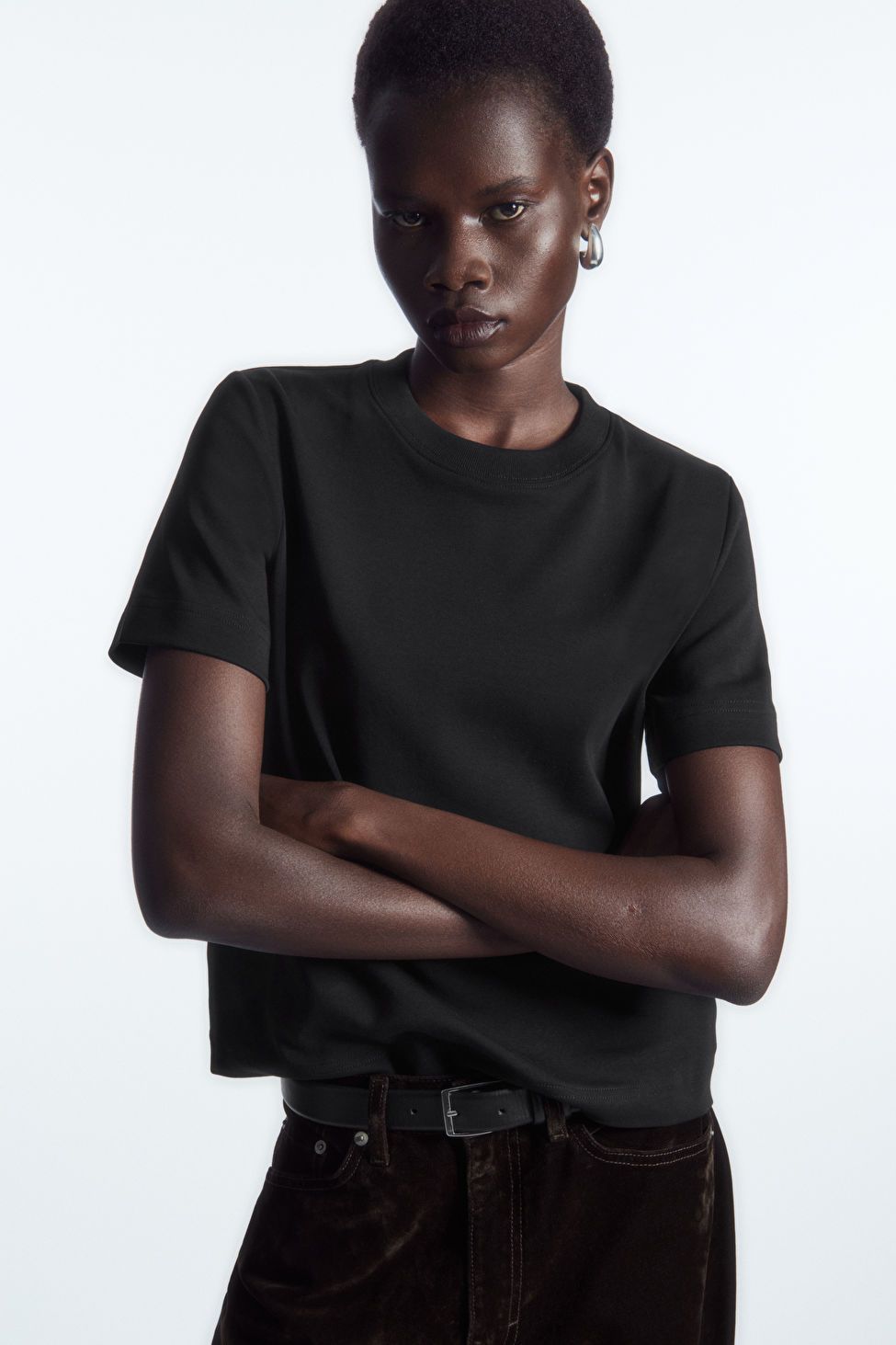 THE CLEAN CUT T-SHIRT - Black - COS | COS UK