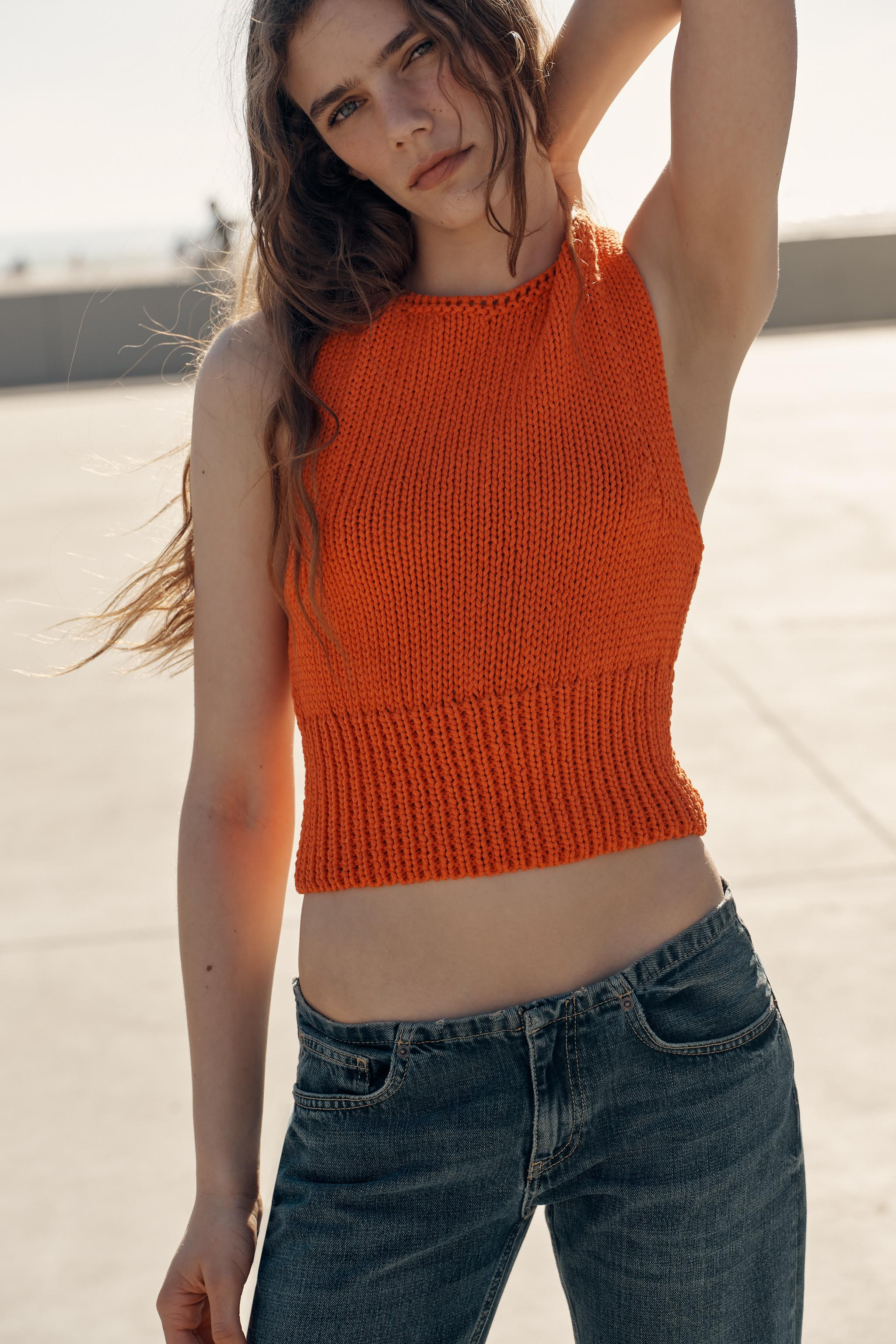 CROSS-BACK KNIT TOP | Zara US