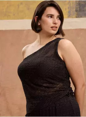 Festi One-Shoulder Lace Tank | Torrid (US & Canada)