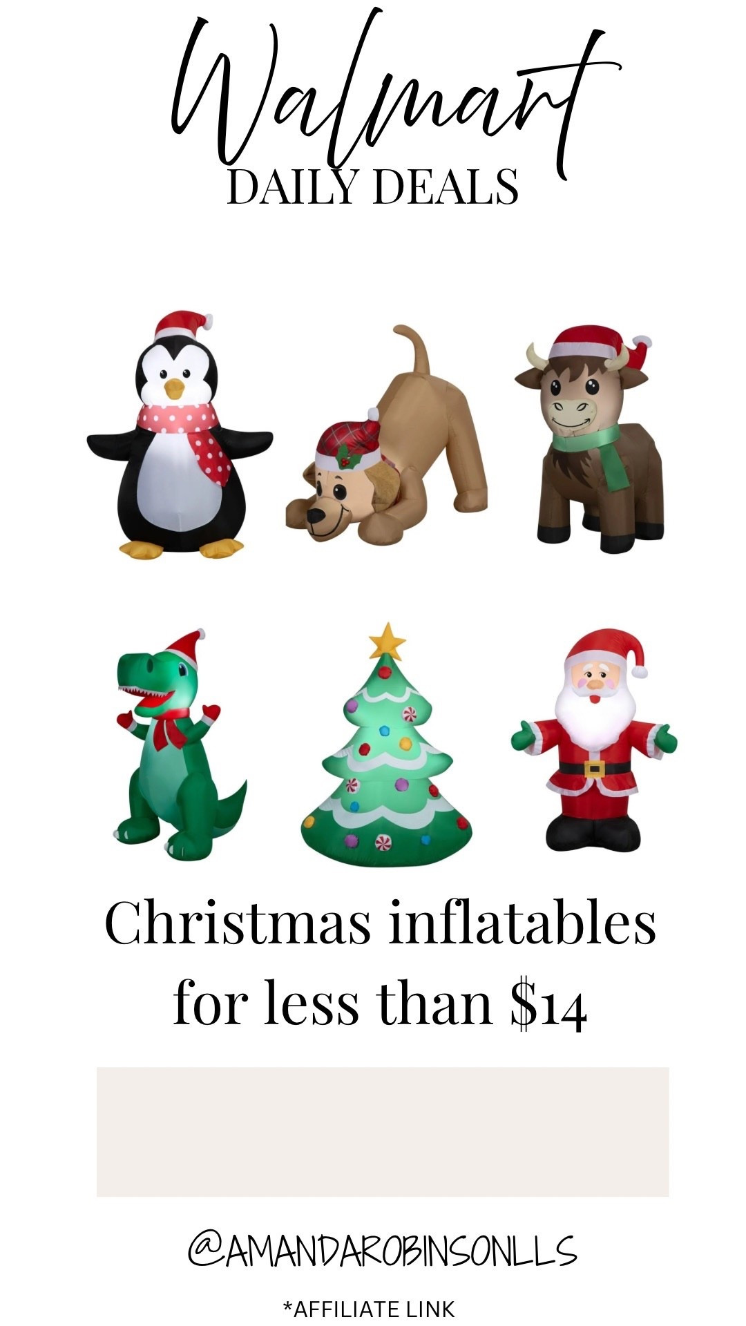 Walmart daily deals
Christmas inflatables 

#LTKHome #LTKSaleAlert #LTKHoliday