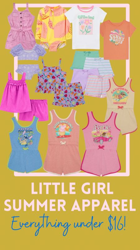 Little girl summer apparel under $16!

#LTKkids #LTKSeasonal #LTKstyletip