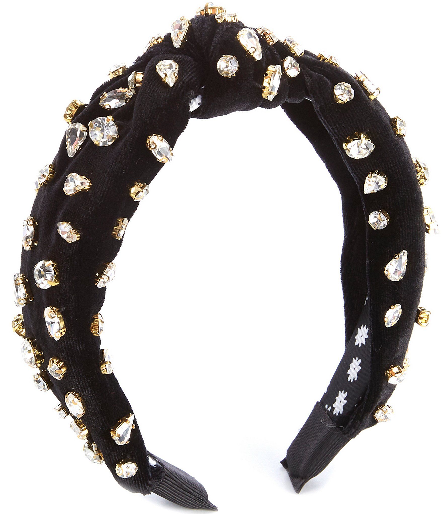 HOLLIS Velvet Knotted Jeweled Headband | Dillard's | Dillard's