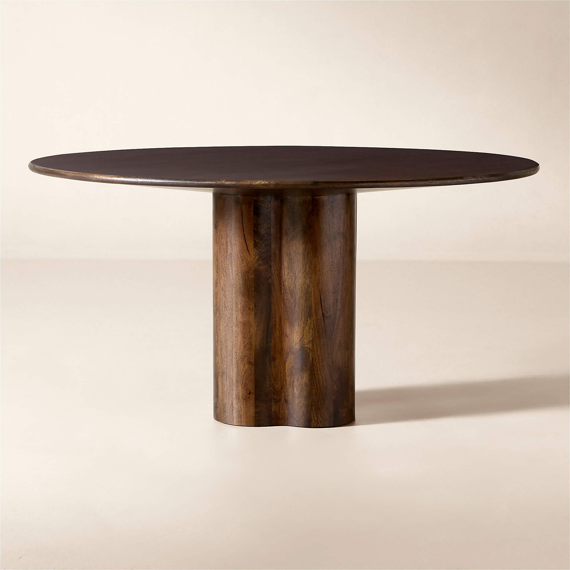 Viggo 60" Round Dark Mango Wood Dining Table | CB2 | CB2