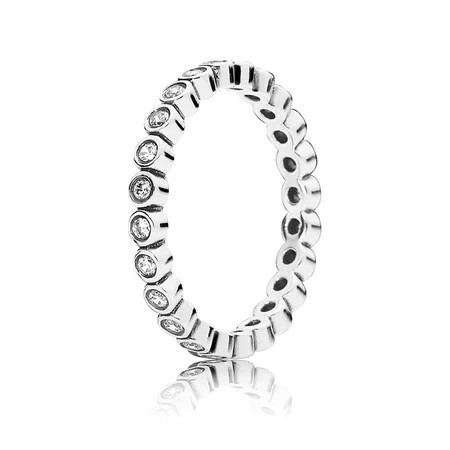 Authentic Alluring Delicate Brilliant Ring In 925 Sterling Silver W/clear CZ | Walmart (US)