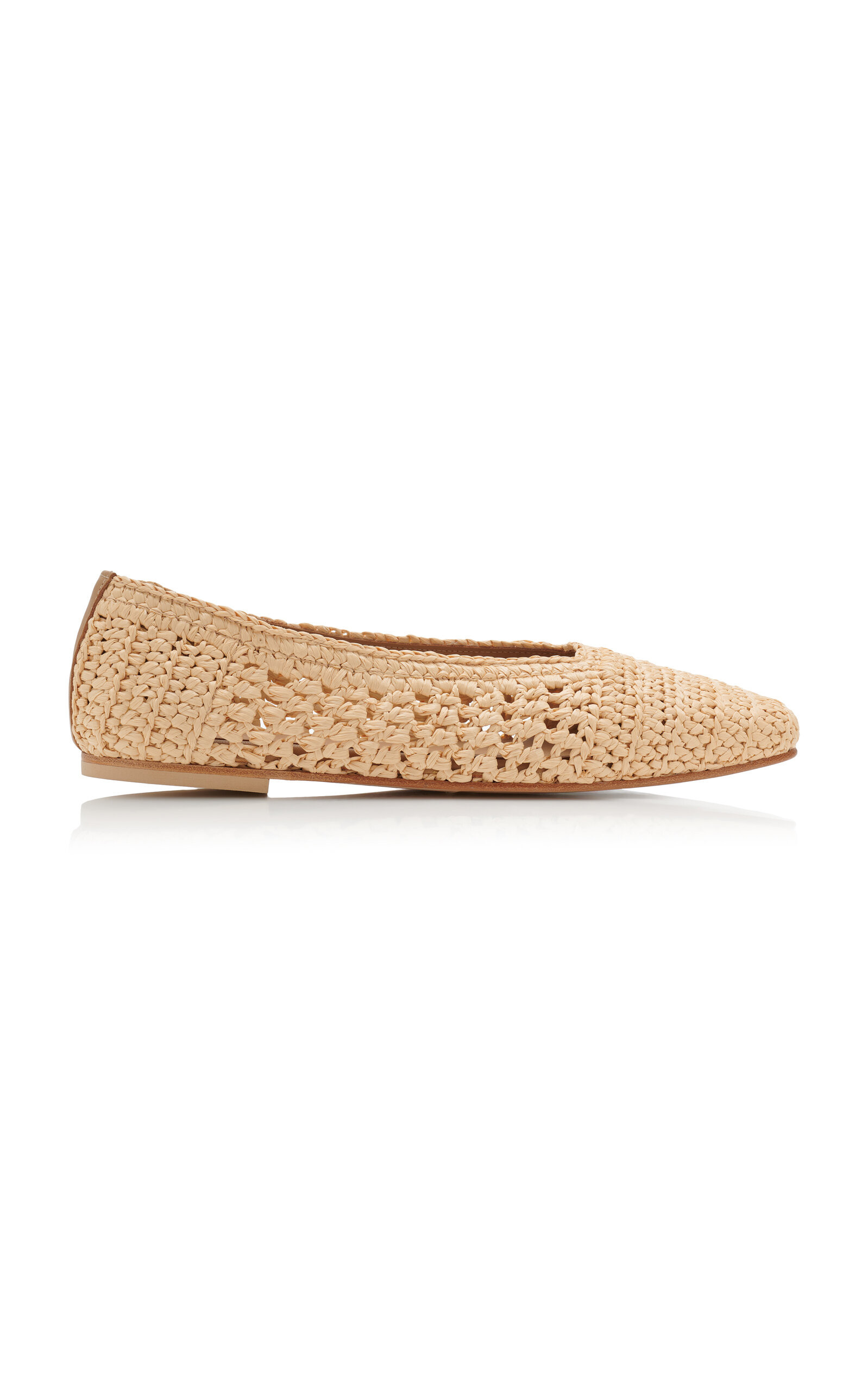 FRĒDA SALVADOR - Jessie Raffia Flats - Tan - US 9.5 - Moda Operandi | Moda Operandi (Global)