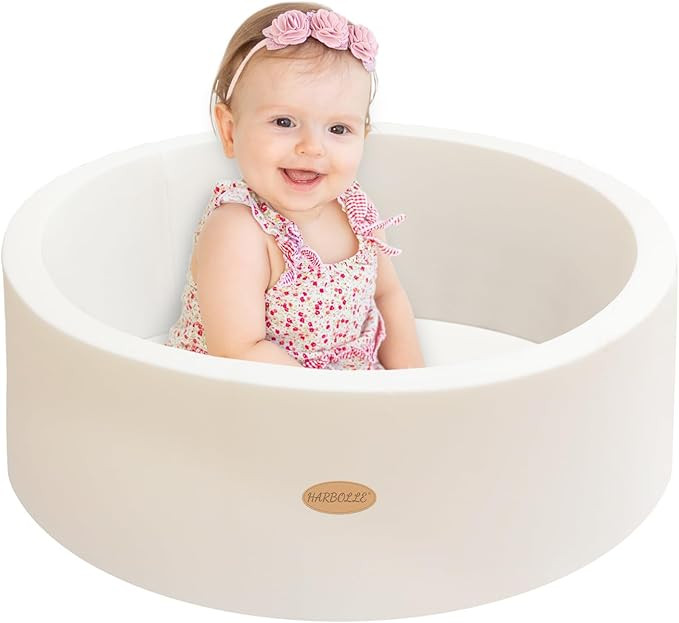 HARBOLLE Baby Ball Pit 27.6" Soft Round Memory Foam Ball Pits NOT Included Balls Indoor Outdoor P... | Amazon (US)
