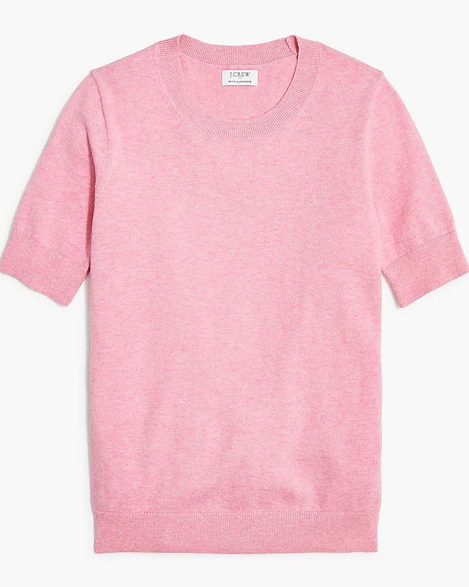 Cotton-cashmere short-sleeve sweater | J.Crew Factory