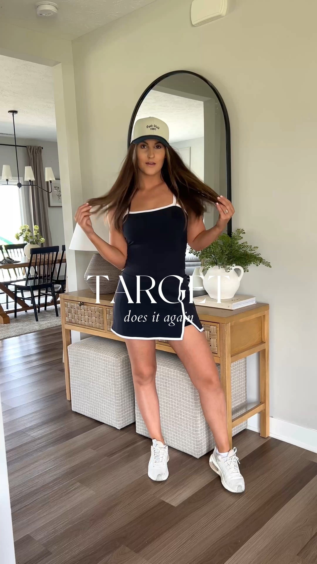Target, does it again. Mom approved, shorts underneath built-in bra in the cami 🤌🏼🤌🏼 


We’re in size small in the skort, medium in the top 