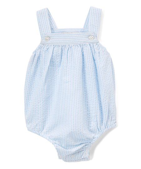 Blue Seersucker Bubble Bodysuit - Infant | Zulily