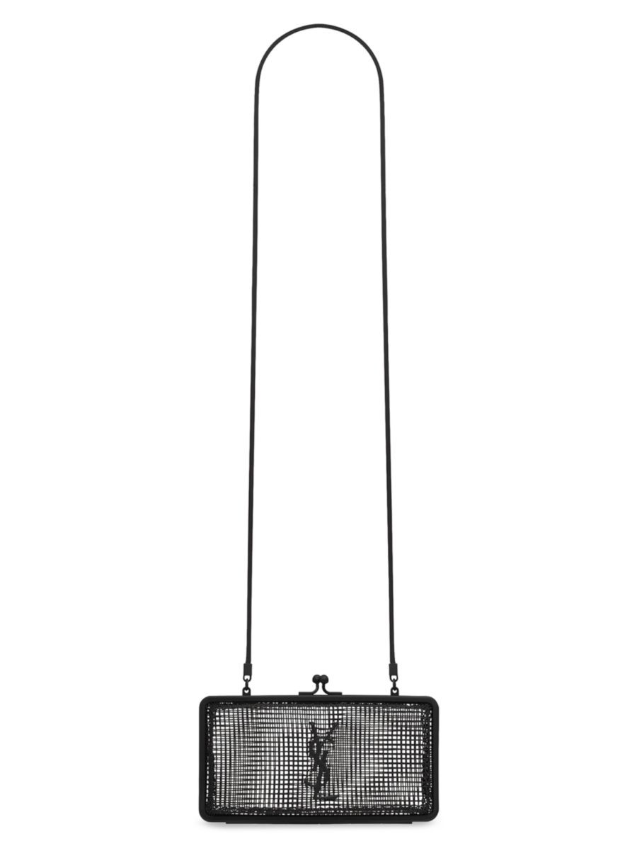 Saint Laurent Evening Cage Metallic Clutch | Saks Fifth Avenue