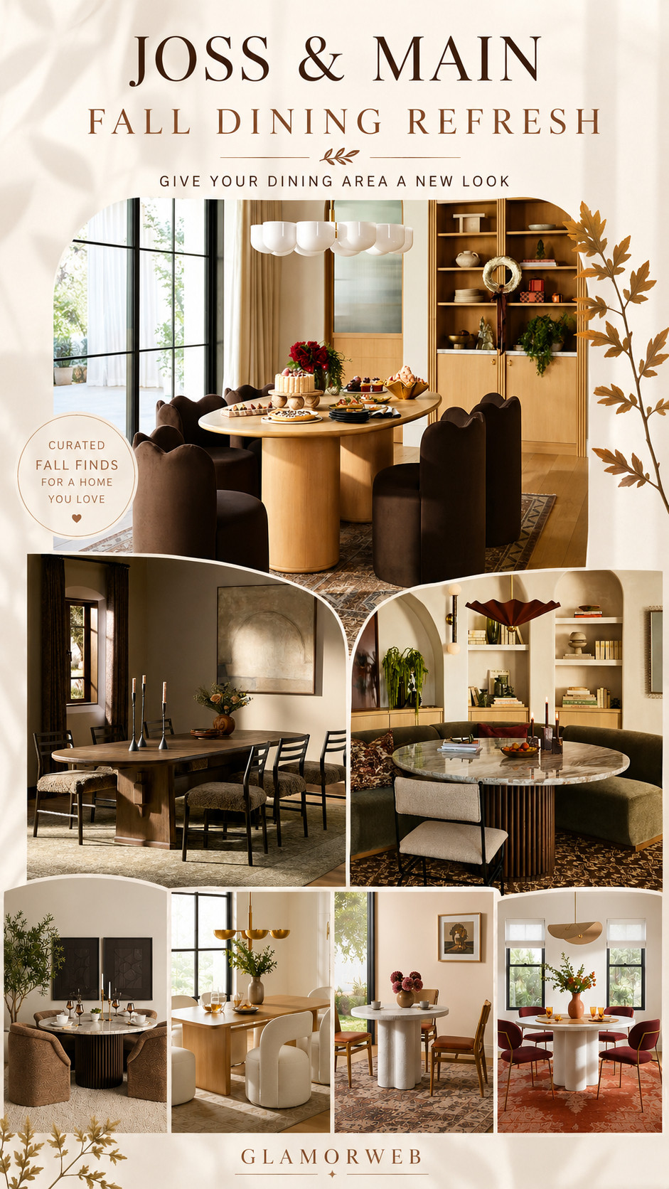 Fall dining refresh is officially here and I’m obsessed 🤎🍂 Give your dining space that cozy-luxe upgrade with the Joss & Main fall collection—think rich wood dining tables, stunning marble tops, and those high-end dining chairs that instantly elevate your space. Whether you're hosting cozy dinners or styling your dream home, these pieces bring all the warm, elegant fall vibes. Deep tones, timeless textures, and that effortless luxury look… this is your sign to refresh your dining area for the season ✨🍽️

#jossandmain #fallhomedecor #falldiningroom #diningroominspo #luxurydining #diningroomdecor #homedecorfinds #fallhomefinds #diningtable #marblediningtable #wooddiningtable #diningchairs #modernhome #cozyhome #fallvibes #interiorinspo #homestyle #neutralhome #richtones #luxuryhome #diningroomideas #homedecorinspo #ltkhome #ltkfall #ltkfinds #fallrefresh #cozydining #homeupgrade #eleganthome #interiordesign 

 #LTKSeasonal #LTKHome #LTKSaleAlert