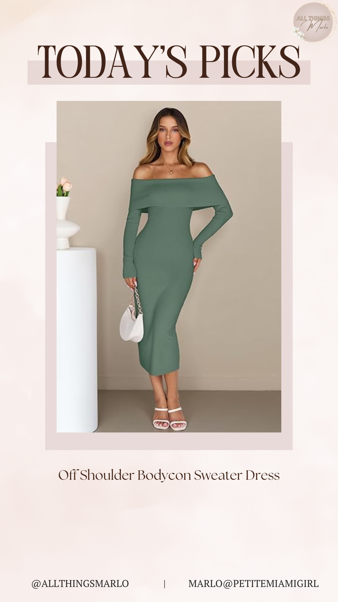 Off Shoulder Bodycon Sweater Dress 

 #LTKootd #LTKSeasonal #LTKFindsUnder50