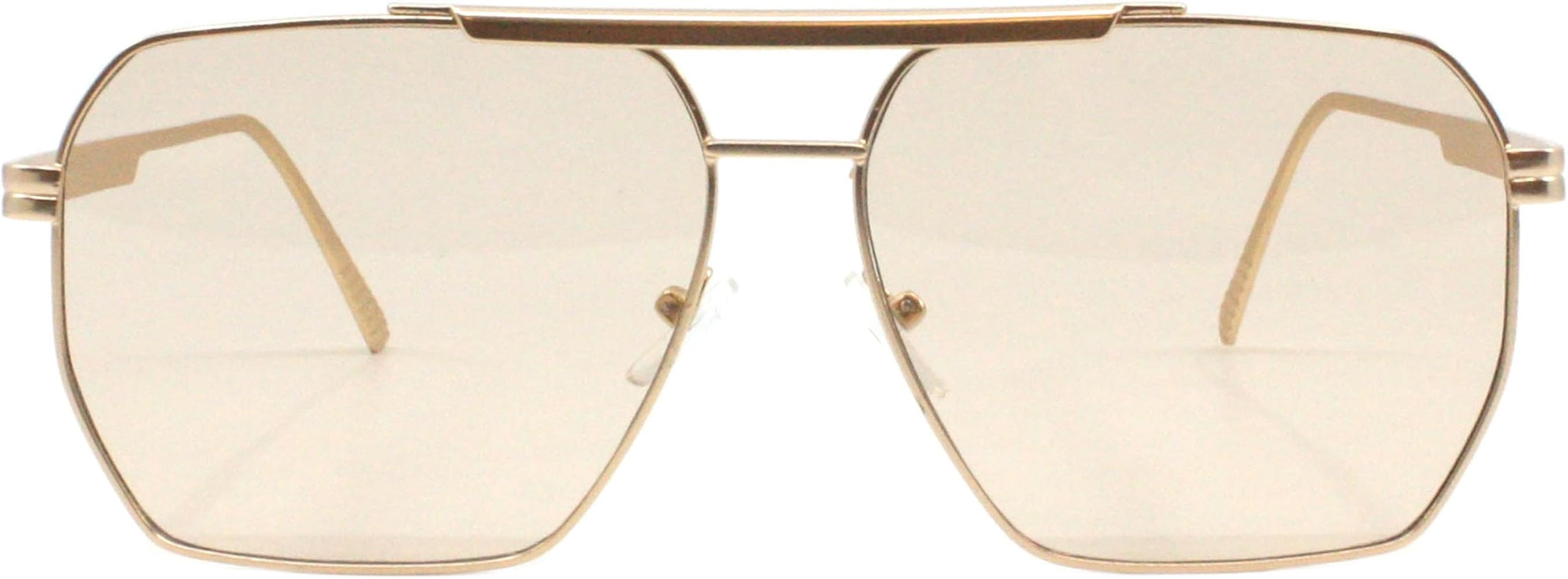 PASTL Men's Square Navigator Sunglasses Metal Frame UV400 Lens Unisex Retro | Amazon (US)