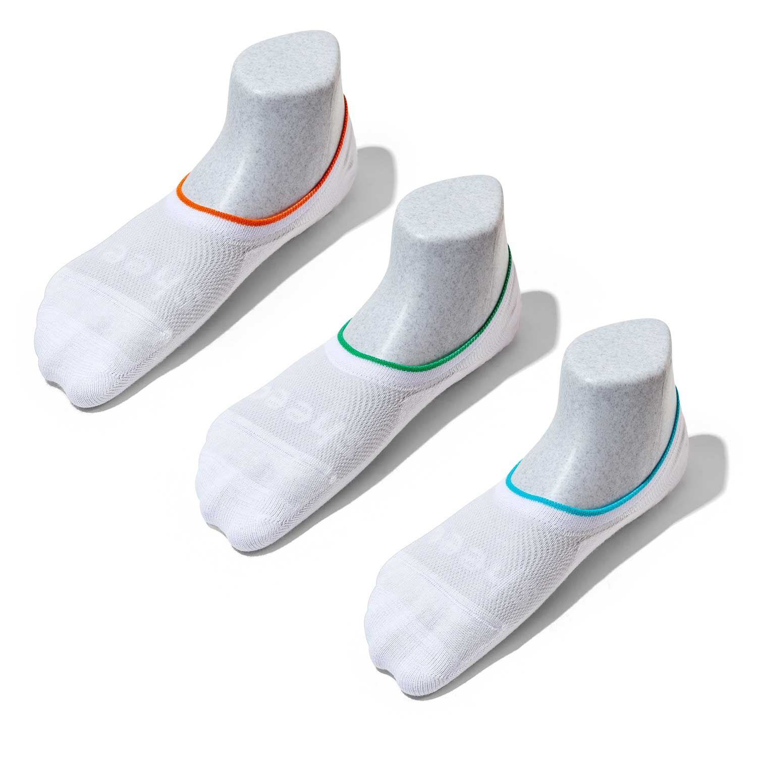 Active Mid-cut Bamboo Mesh No Show Socks | 3 Pair Combo Pack | Sheec Socks