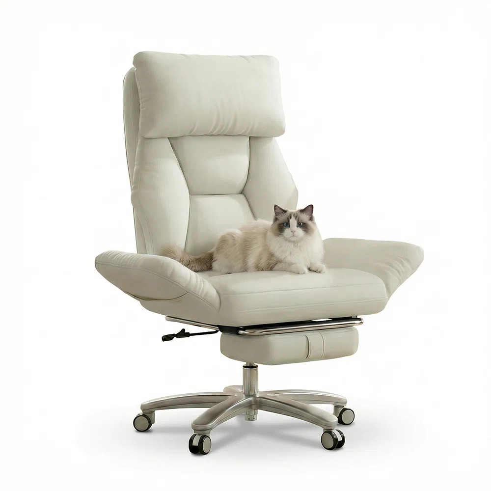 Cross Legged Office Chair with Pet Friendly Arms Criss Cross Chair Big and Tall Leather Office Ch... | Wayfair North America