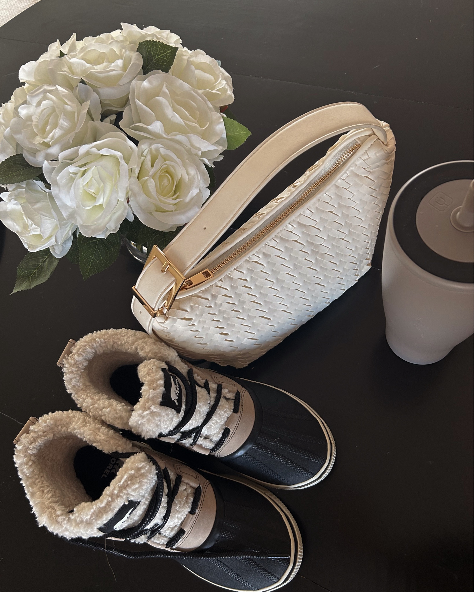 winter essentials flat lay 🤍 cozy neutral accessories, woven handbag, shearling boots, and everyday cold-weather must-haves — all linked on LTK

#LTKWinter #LTKStyle #LTKFinds #LTKSeasonal #winteressentials #cozycore #neutralstyle #winterfashioninspo #coldweatherstyle #pinterestsearch #cozyflatlay 

 #LTKdayinmylife #LTKootd #LTKselfcare