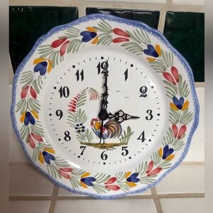 Pierre Deux Henriot Quimper Colorful Rooster Wall Clock | Poshmark