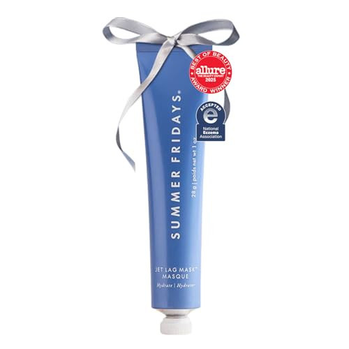 Summer Fridays Jet Lag Mask Mini - Hydrating Face Moisturizer + Mask - Enriched with Hyaluronic Acid, Niacinamide, Glycerin + Antioxidants Helps Nourish Skin for a Renewed + Radiant Complexion (1 Oz) | Amazon (US)