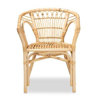 bali & pari Kaka Natural Rattan Dining Chair 209-12790-HD - The Home Depot | The Home Depot