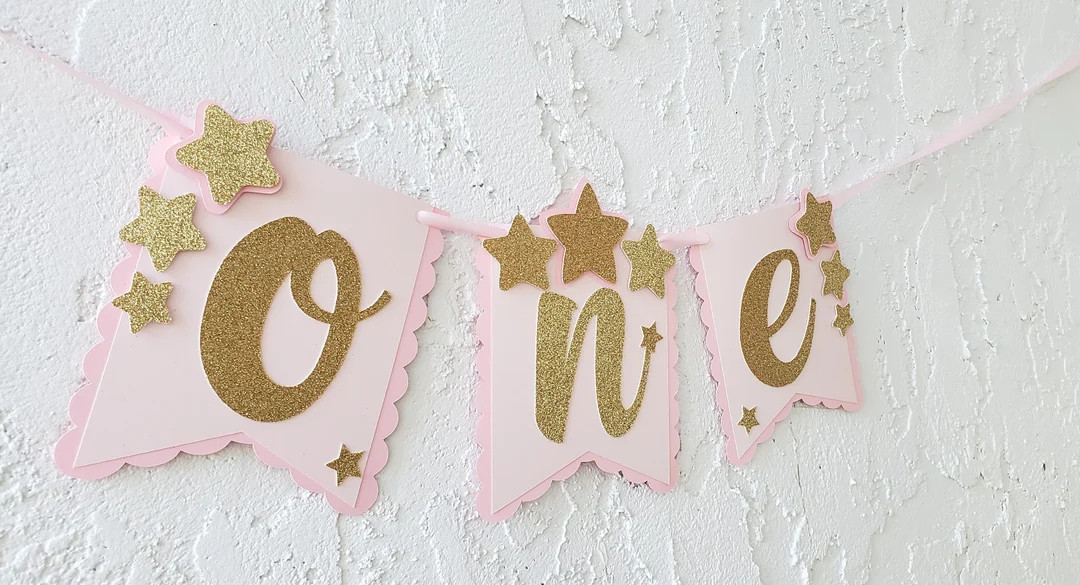 Twinkle Twinkle Little Star Banner, Stars Cake Topper, One High Chair Banner, Twinkle Twinkle Lit... | Etsy (US)