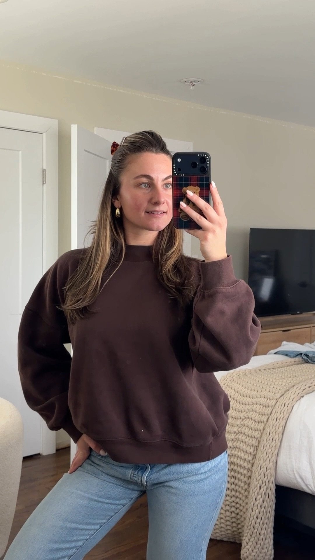 Size large crewneck & size 26 waist jeans! 

#LTKgrwm #LTKootd