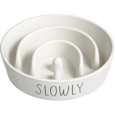 Slow Feeder Dog Bowl - 1.5 Cups Ceramic Puzzle Feeder For Small & Medium Breeds, Maze Design Bowl For Puppy & Fast Eaters, White Pet Dish To Control E | Wayfair North America