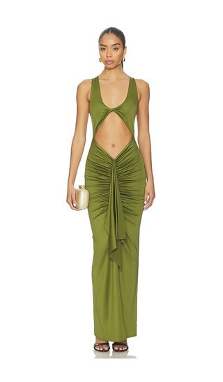 superdown Amai Maxi Dress in Green. - size XS | Revolve Clothing (Global)