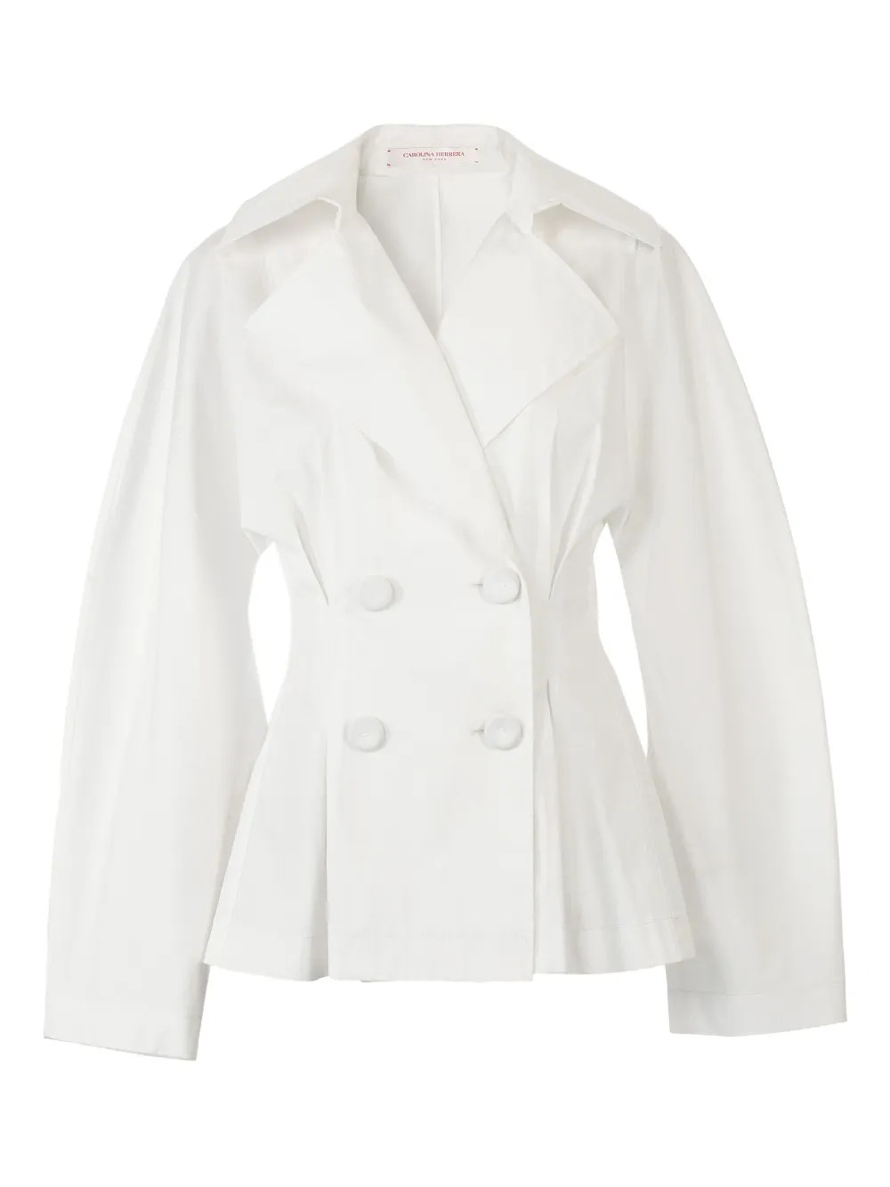 Carolina Herrera double-breasted Shirt | White | FARFETCH | Farfetch Global