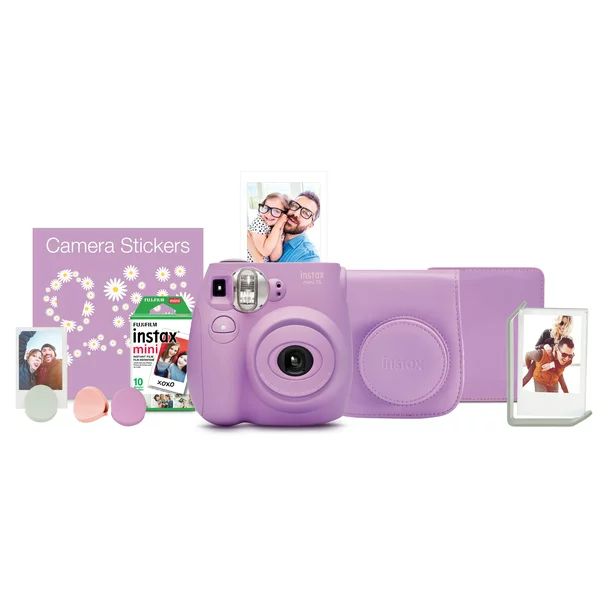 Fujifilm Instax Mini 7s Lavender Bundle (includes Camera, Case, Film, Photo Album & Photo Holders... | Walmart (US)