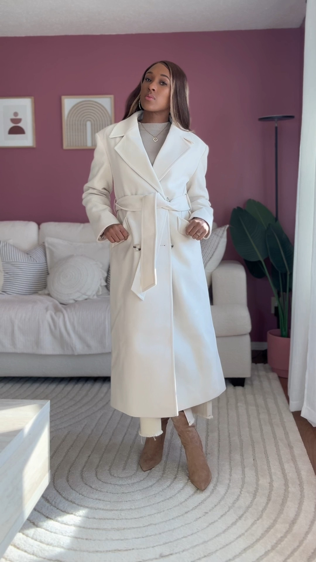 Chic, sophisticated vibe in this Cream Belted Coat from ASOS 🤍 Love the cream on cream with this Steve Madden Skirt 🤗

#LTKootd #LTKSeasonal #LTKGiftGuide