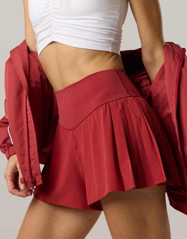 OFFLINE By Aerie Real Me Pleated Flowy Short | Aerie