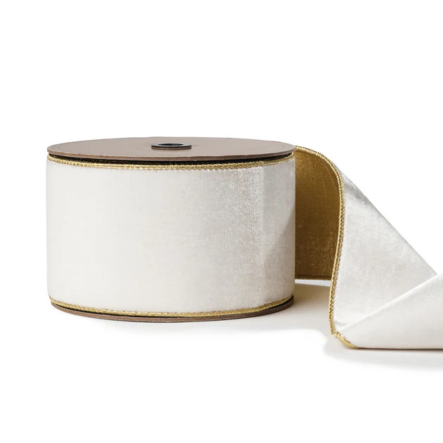 Winter White Velvet Ribbon | Cailini Coastal