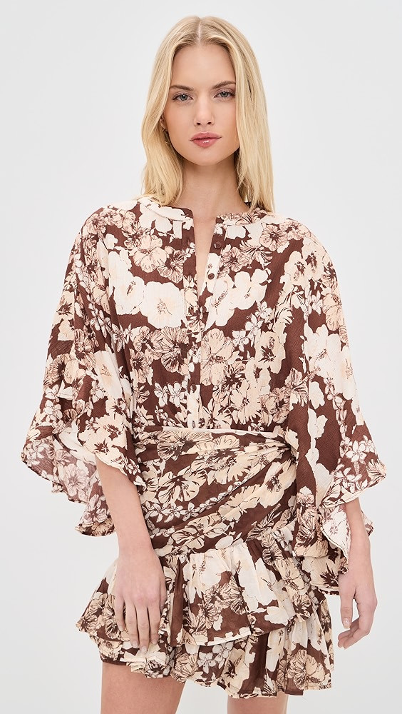 Button Front Scarf Top | Shopbop