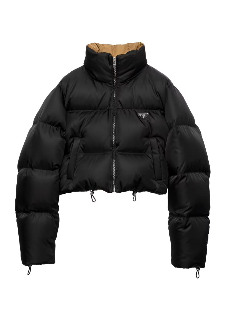 Prada Cropped Re-Nylon Down Jacket | Saks Fifth Avenue | Saks Fifth Avenue