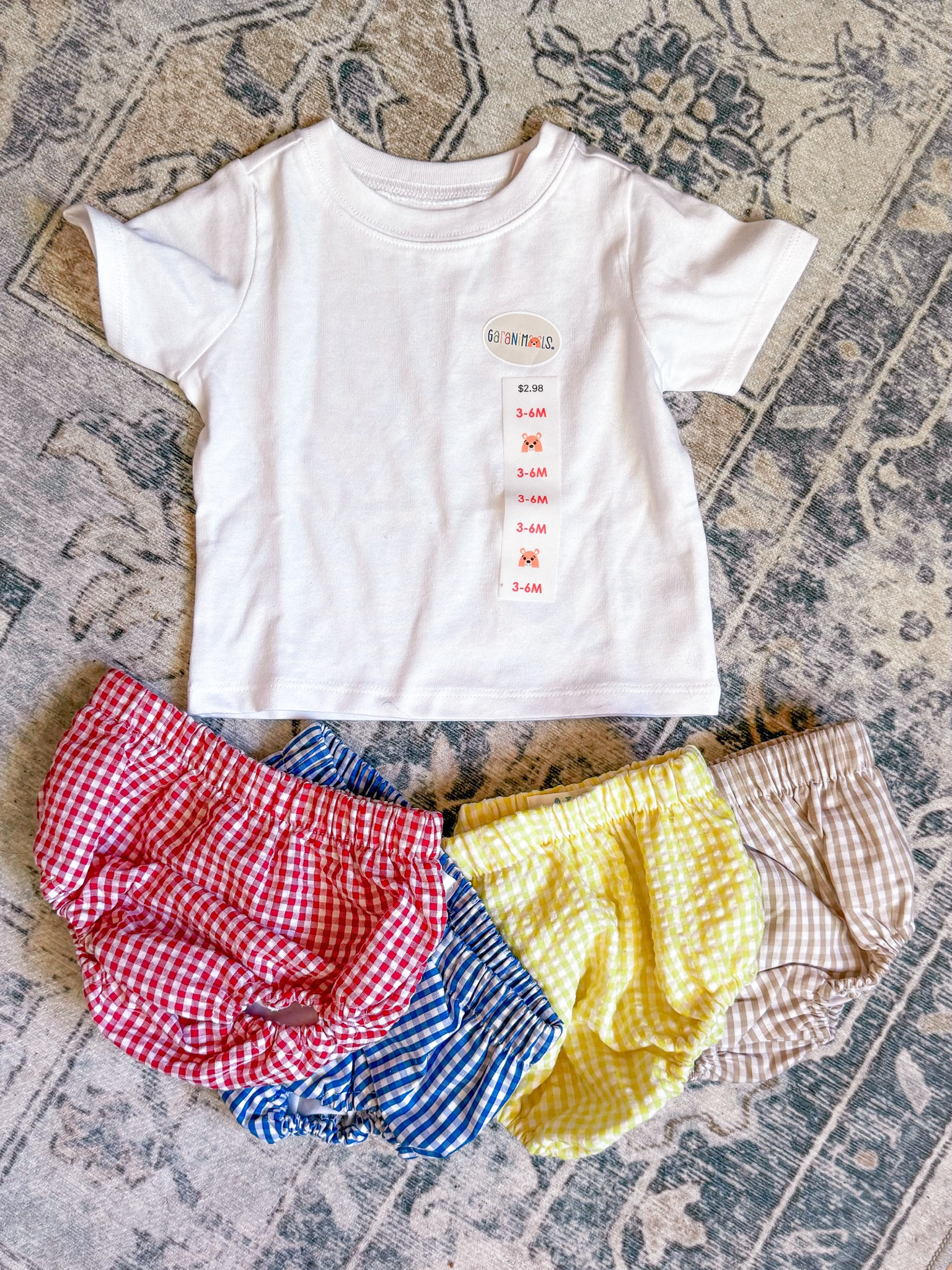 If Russ isn't in a bubble, he's likely in a white tee and diaper cover! Much cuter than a onesie! 

My 4mo old wears the 3-6m shirt and 6m diaper covers! Colors pictured here are red, royal blue, yellow, and light khaki! 

#LTKBaby #LTKKids