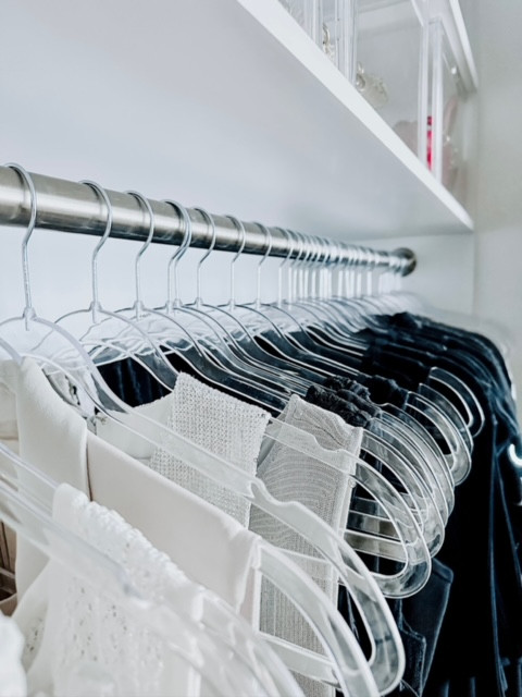 Clear slim hangers are modern and classy. 

 #LTKHome
