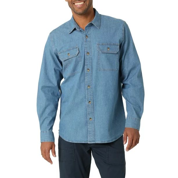 Wrangler® Men's Long Sleeve Epic Soft Woven Shirt, Sizes S-5XL | Walmart (US)